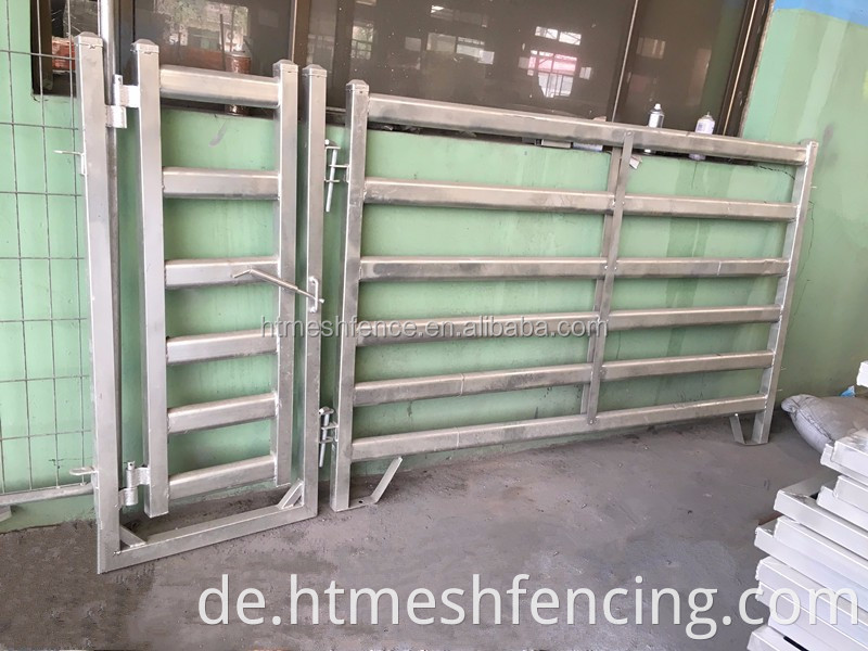 12 Fuß lang 6/5 BARS Economy Oval Tube Heavy Duty Ranch Panel (Gate)/Stahl tragbare Viehpaneele Großhandel